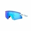 Oakley Encoder Sunglasses Polished White Frame PRIZM Sapphire Lens