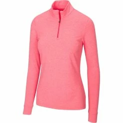 Greg Norman Women's Heathered Comfort Stretch 1/4 Zip Pullover 2021 -Mens Apparel Shop 070 20field 20poppy 20copy