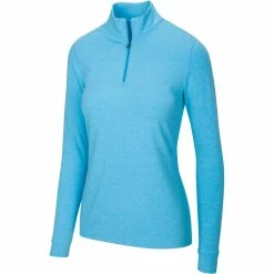 Greg Norman Women's Heathered Comfort Stretch 1/4 Zip Pullover 2021 -Mens Apparel Shop 070 20riveria 20copy