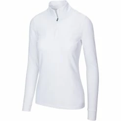 Greg Norman Women's Heathered Comfort Stretch 1/4 Zip Pullover 2021 -Mens Apparel Shop 070 20white 20copy