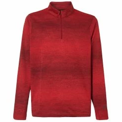 Oakley Mens Contender Half Zip Pullover -Mens Apparel Shop 193517207540 oakley contender half zip red line light heather alternate 001