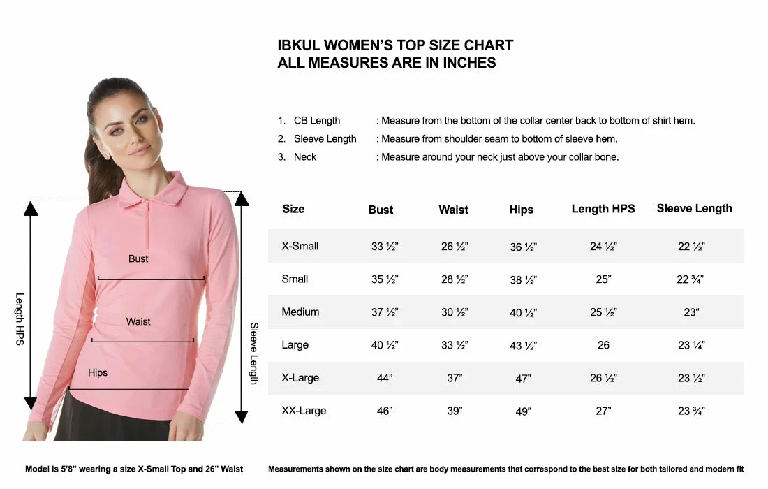 IBKUL Women's Evie Print Sleeveless Polo - 44182 2 IBKUL Women's Evie Print Sleeveless Polo - 44182 - Image 2