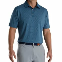 Footjoy Diamond Dot Print Polo (Previous Season Style) -Mens Apparel Shop 2022 20footjoy 20diamond 20dot 20print 20lisle 20self 20collar 20ink 20