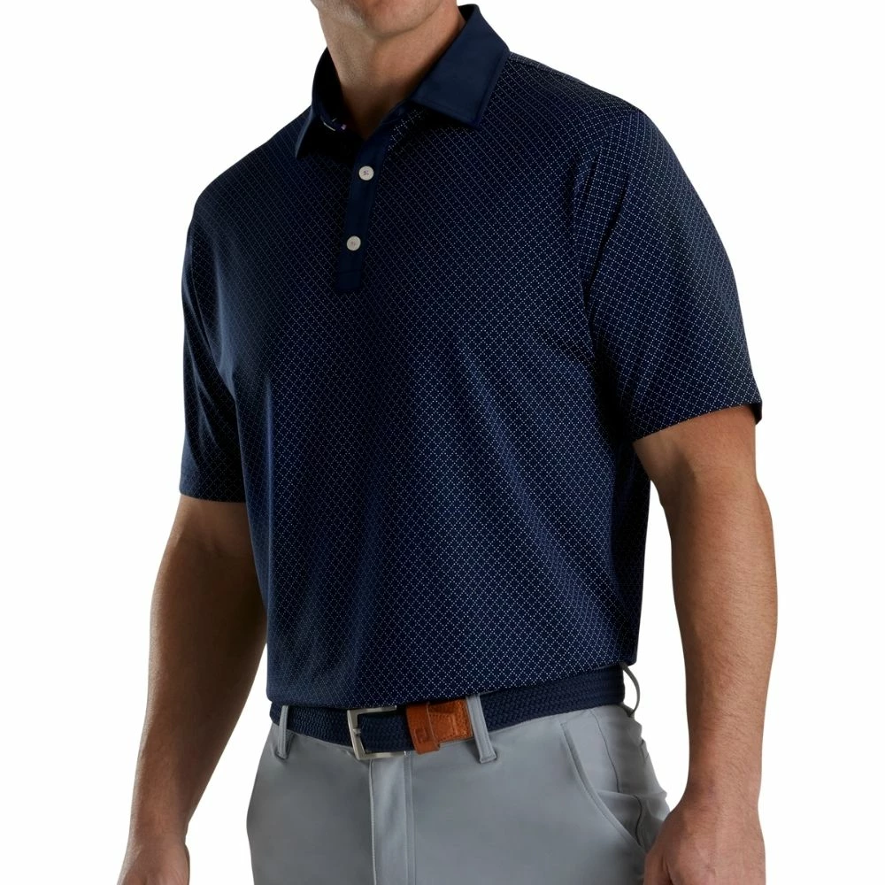 Footjoy Diamond Dot Print Polo (Previous Season Style) - Image 2