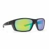 Calcutta Outdoors Calico Fishing Sunglasses Shiny Black Frame Green Mirror Lens