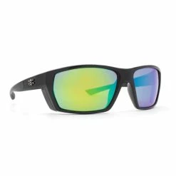 Calcutta Outdoors Calico Fishing Sunglasses Shiny Black Frame Green Mirror Lens