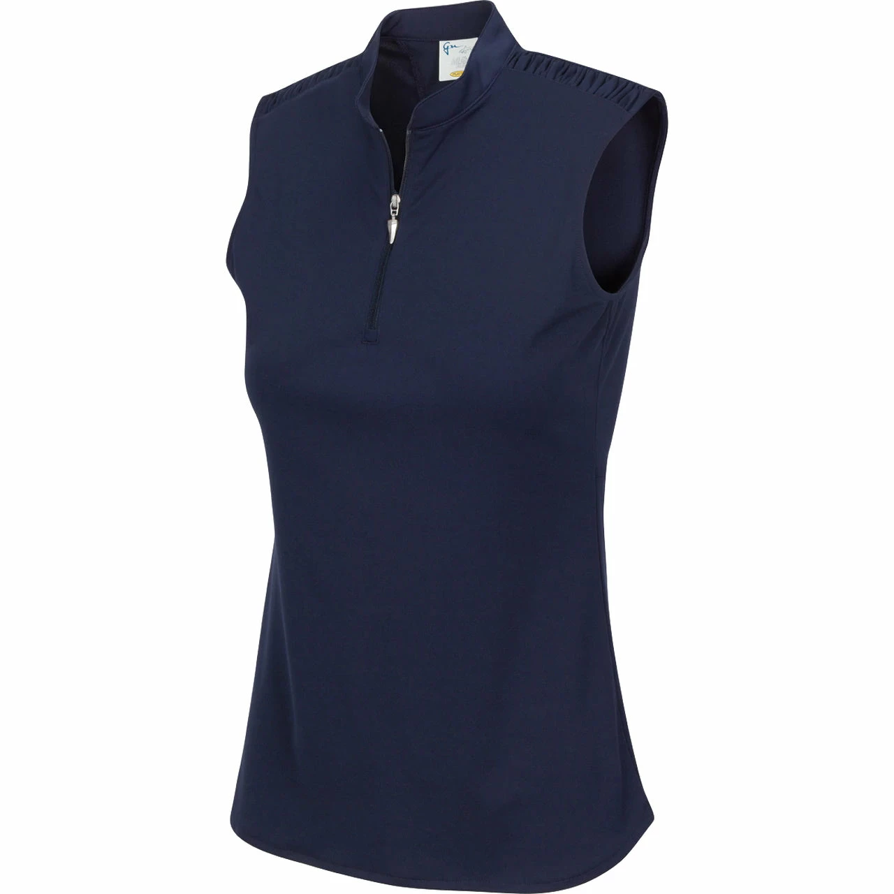 Greg Norman Women ML75 2Below Mandarin Collar Sleeveless Polo 2 Greg Norman Women ML75 2Below Mandarin Collar Sleeveless Polo - Image 2