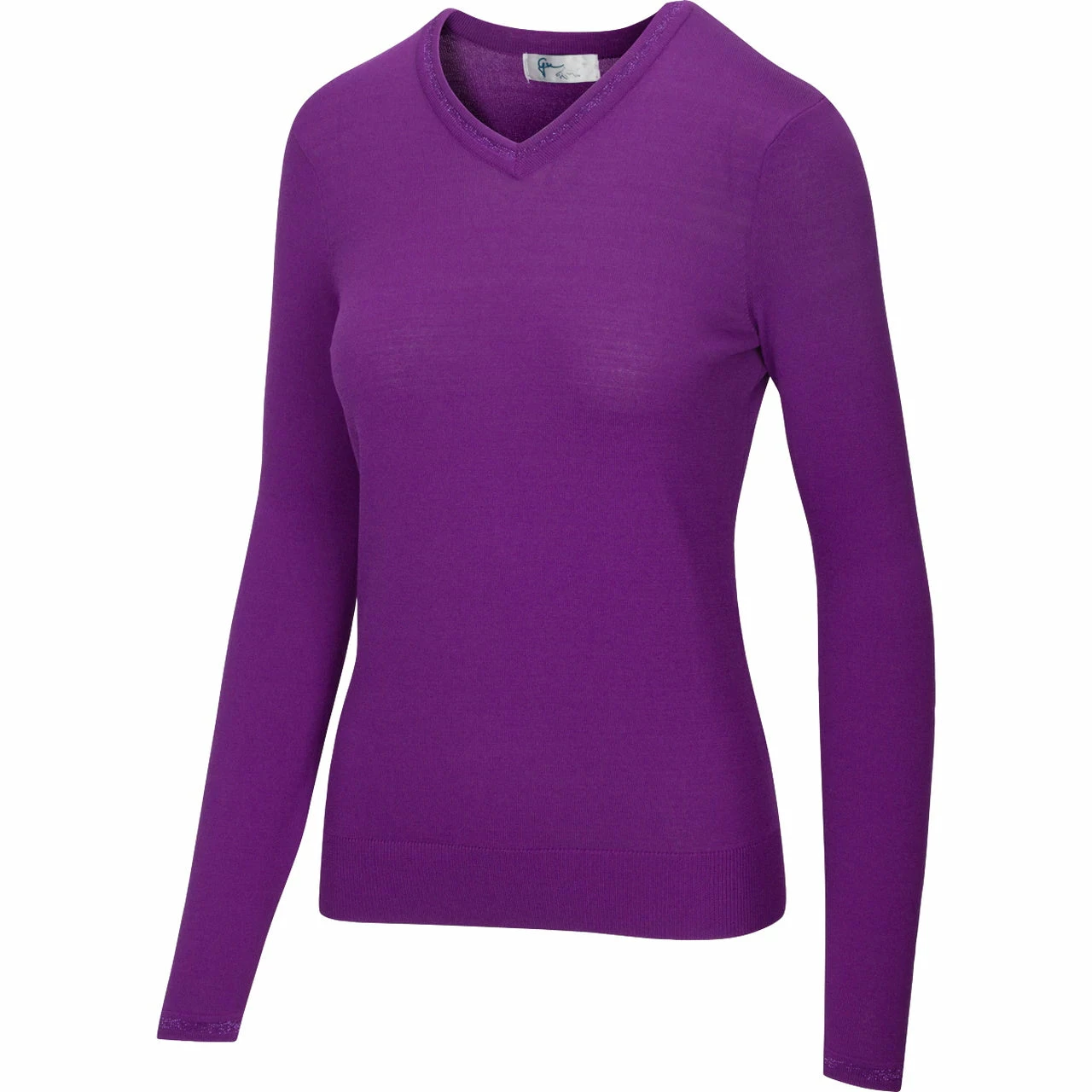 Greg Norman Women's Lurex Tipped V-Neck Sweater 2020 1 Greg Norman Women's Lurex Tipped V-Neck Sweater 2020