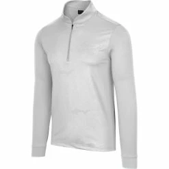 Greg Norman Shark Embossed Stretch 1/4 Zip Mock Pullover - 2020 -Mens Apparel Shop 30746970 source 1597760753