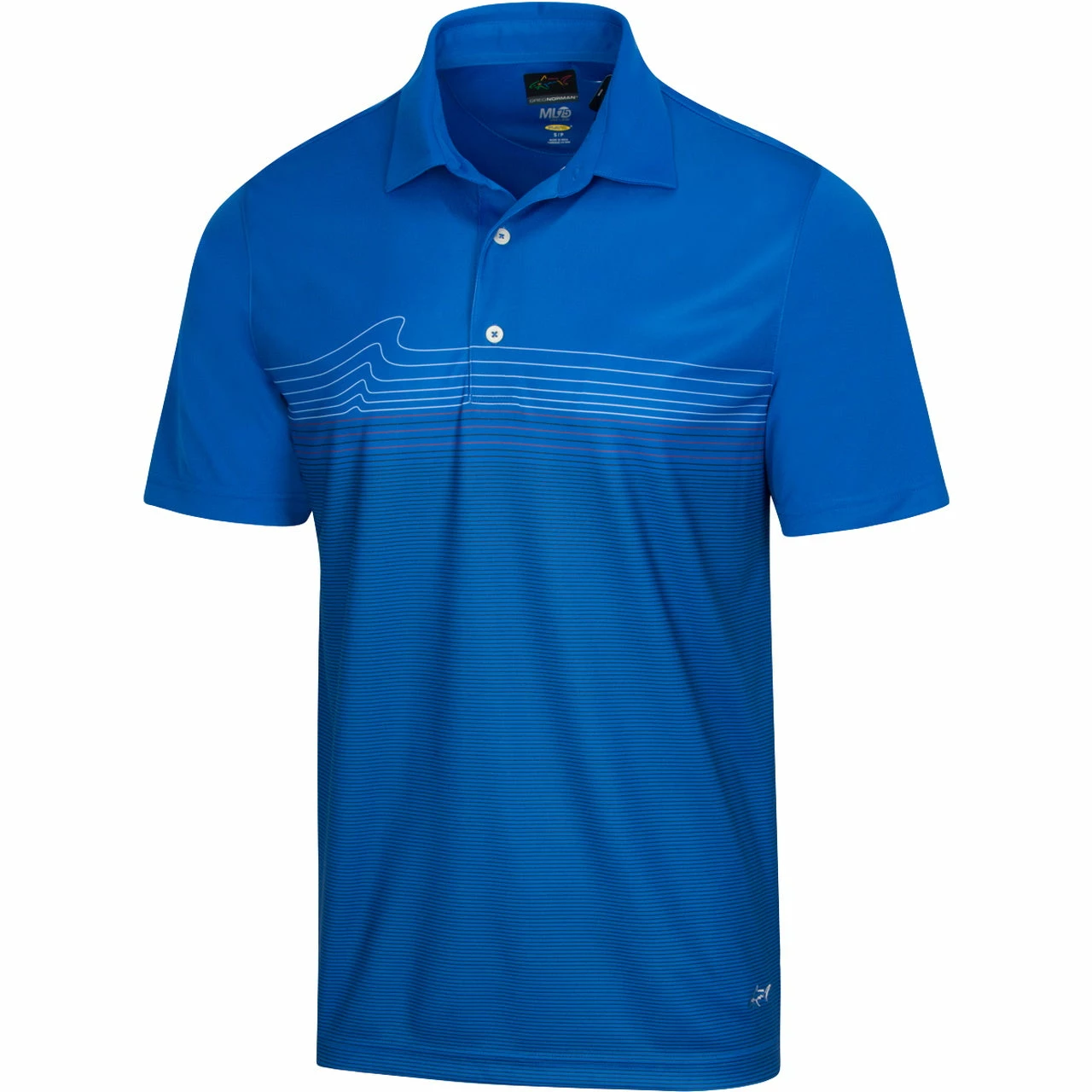 Greg Norman Men's ML75 Microlux Fin Print Polo 3 Greg Norman Men's ML75 Microlux Fin Print Polo - Image 3