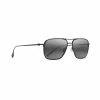 Maui Jim Beaches Polarized Sunglasses Black Matte Frame Neutral Grey Lens