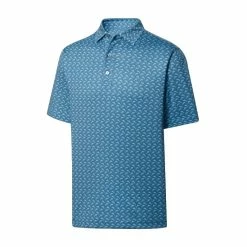 Footjoy Lisle Leaping Dolphins Print Polo (Previous Season Style) -Mens Apparel Shop footjoy 20dolphins 20polo 20dusk 20blue 2029568