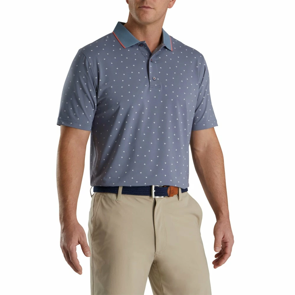 Footjoy Push Play Print Lisle Knit Collar Polo (Previous Season Style) 2 Footjoy Push Play Print Lisle Knit Collar Polo (Previous Season Style) - Image 2