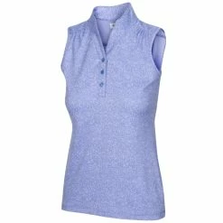 Greg Norman Women'sHeathered Dot Sleevless Polo 2022 -Mens Apparel Shop g2s22k467 515