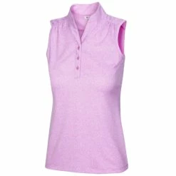 Greg Norman Women'sHeathered Dot Sleevless Polo 2022 -Mens Apparel Shop g2s22k467 660