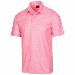Greg Norman Men's Protek ML75 Microlux Iron Print Polo