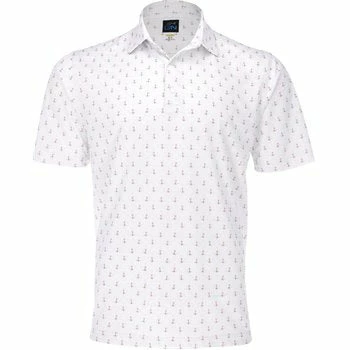 Greg Norman Men's Palm Tree Polo Golf Shirt