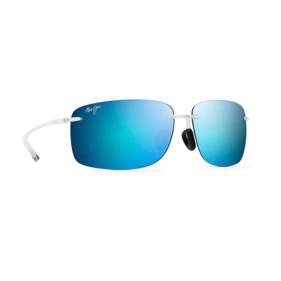 Maui Jim Hema Polarized Sunglasses Matte Crystal Frame Blue Hawaii Lens 1 Maui Jim Hema Polarized Sunglasses Matte Crystal Frame Blue Hawaii Lens