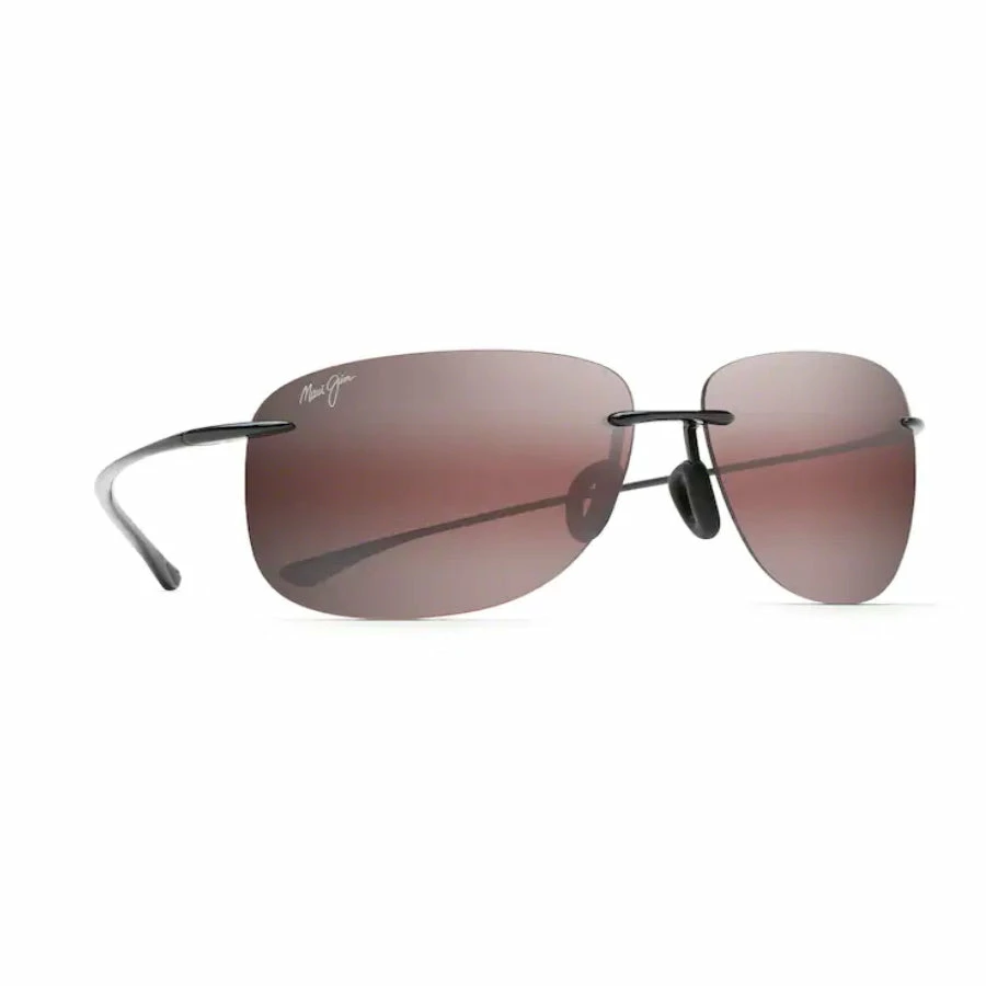 Maui Jim Hikina Polarized Sunglasses Gloss Black Frame Maui Rose Lens 1 Maui Jim Hikina Polarized Sunglasses Gloss Black Frame Maui Rose Lens