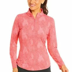 IBKUL Women's BTB Snake Print Long Sleeve Mock