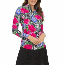 IBKUL Women's Jovanna Print Long Sleeve Zip Mock Neck - 10183 -Mens Apparel Shop ibkul61f7f3e23d909361f7f3e23dba4.4974607061f7f3e23dba4 1800x1800 2c3f2cf2 9e1a 4a98 8cb6 5ca6f67fd891