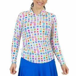 IBKUL Women's Eloise Long Sleeve Zip Mock Neck - 48261