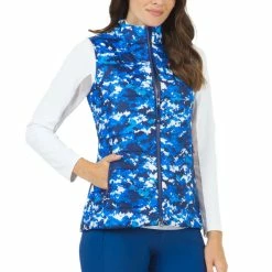 IBKUL Women's Camo Print Quilted Vest - 34271
